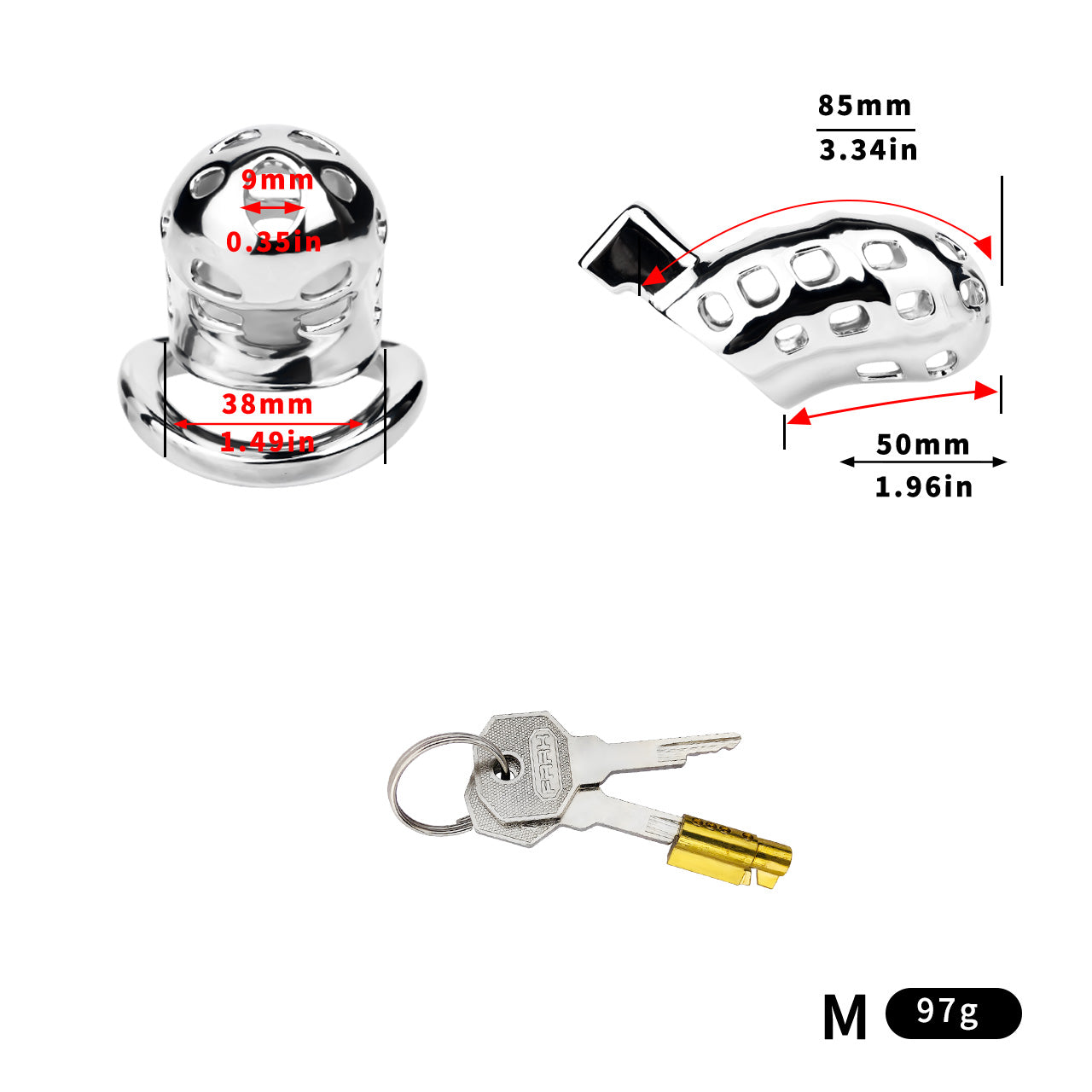 Lightweight Breathable Chastity Cage