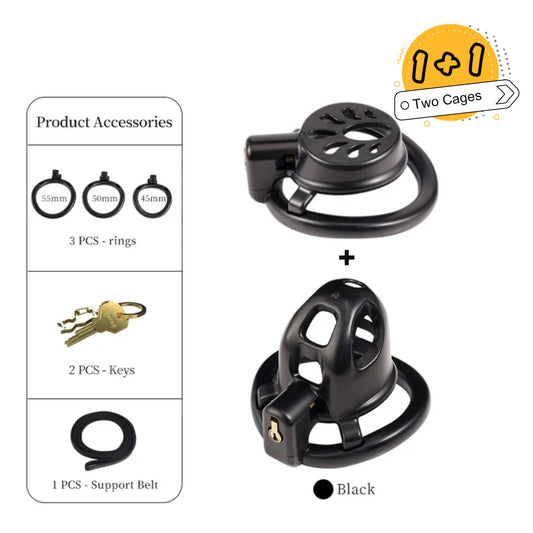 Small & Flat Cock Cage Set