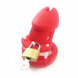 CB6000S Silicone Chastity Cage Red