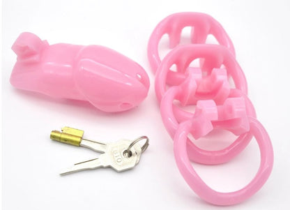 Sissy For Her - Cage de chasteté courte en résine rose