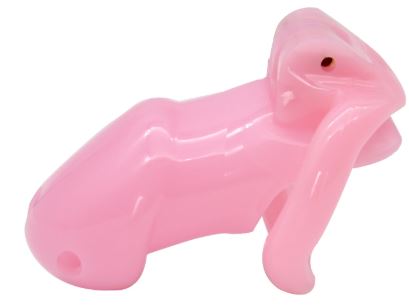 Sissy For Her - Cage de chasteté courte en résine rose