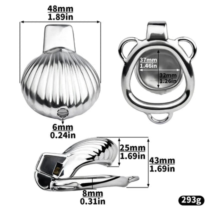 Small Sissy Shell Design Chastity Cage