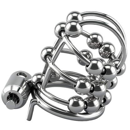 Stainless Steel Bead PA Chastity Cage 4