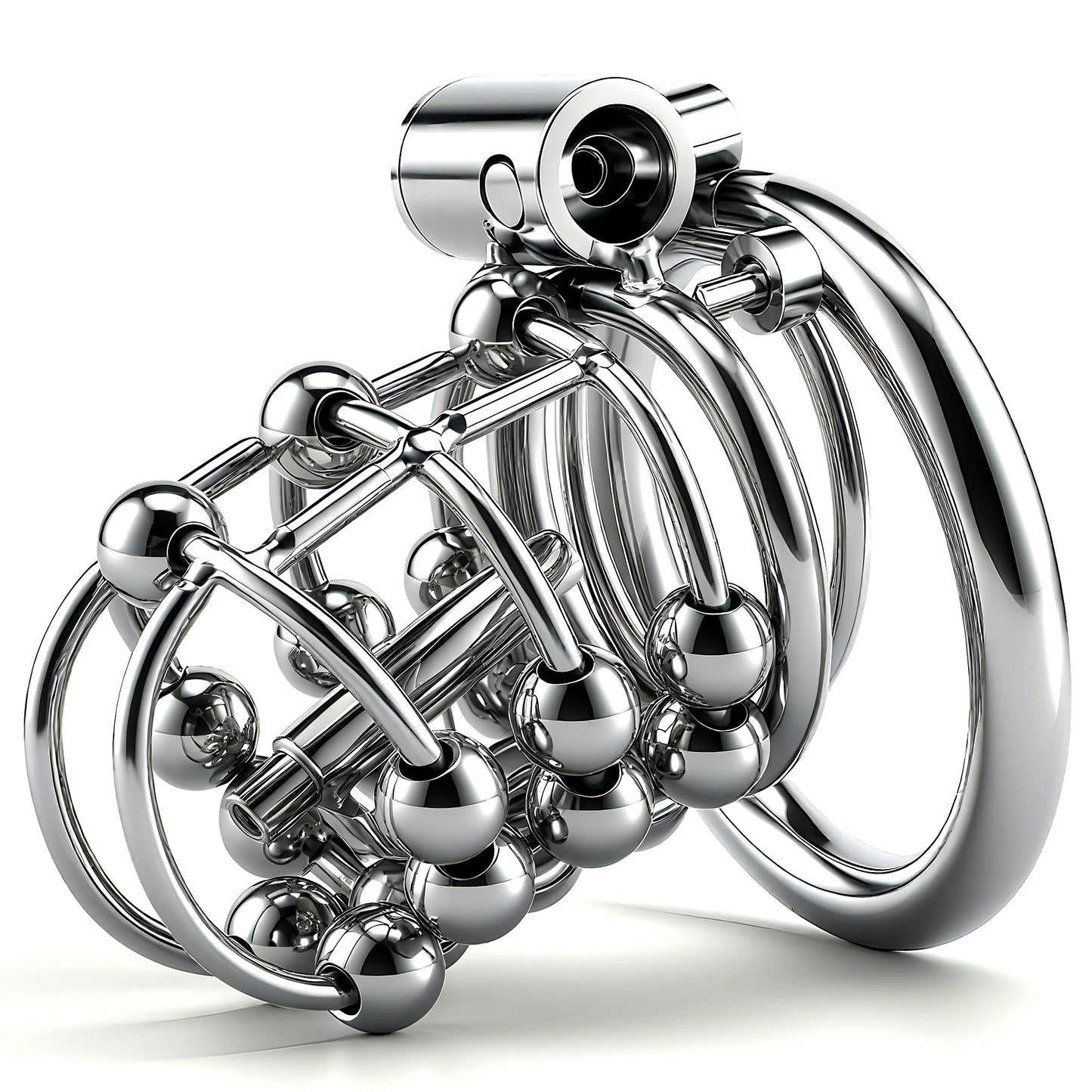 Stainless Steel Bead PA Chastity Cage