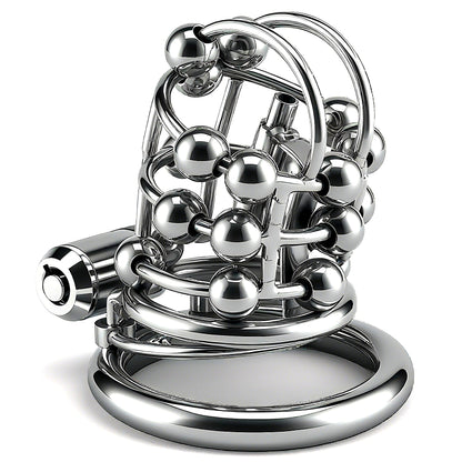 Stainless Steel Bead PA Chastity Cage 1