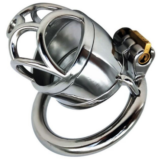 Cage de chasteté courte en acier Iron Man (1,77")
