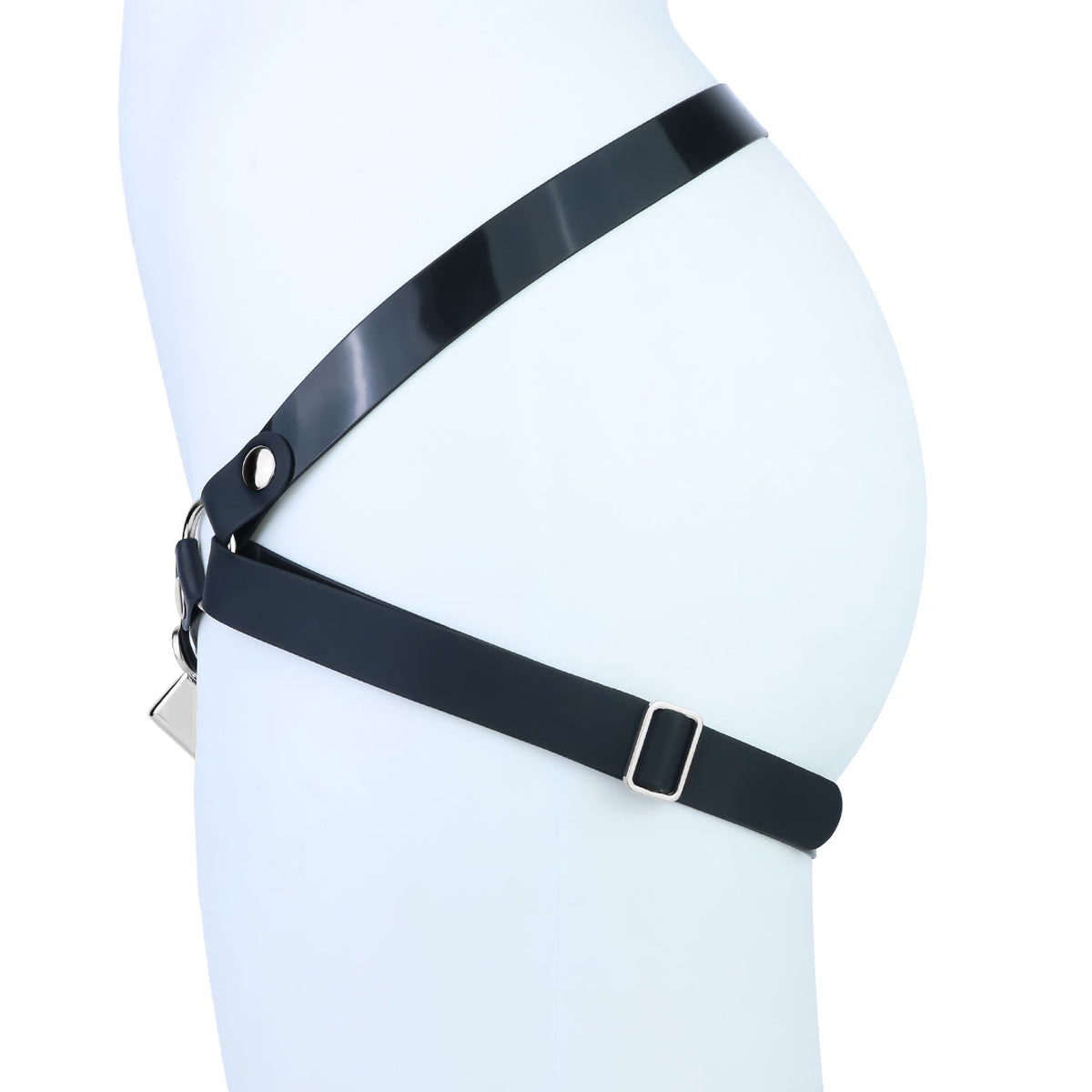 Right side view showing adjustable rear strap buckle