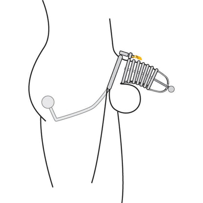 Ultra-complete Chastity Cage with Anal Insertion