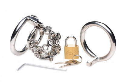 Cage de chasteté boulonnée avec pointes