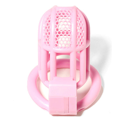 Dispositif de chasteté verrouillable en nid d'abeille avec 4 anneaux