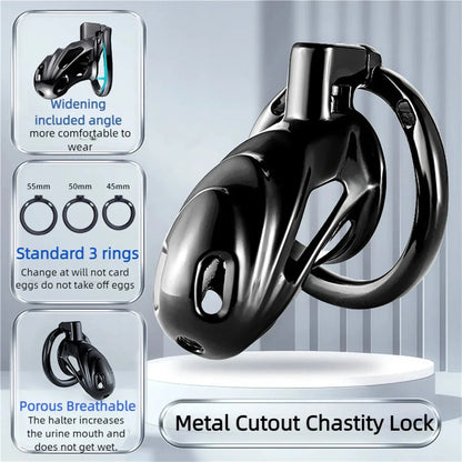 Black Metal Chastity Lock