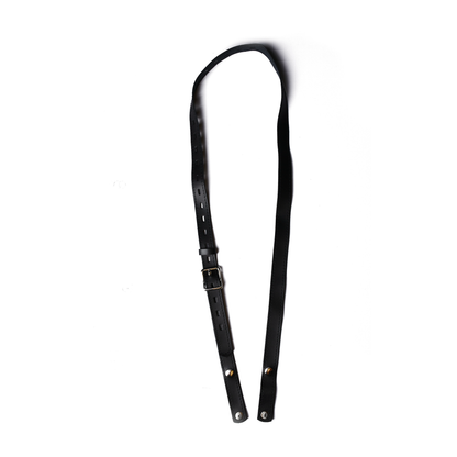 Full length of the black PU support belt with adjustment buckle