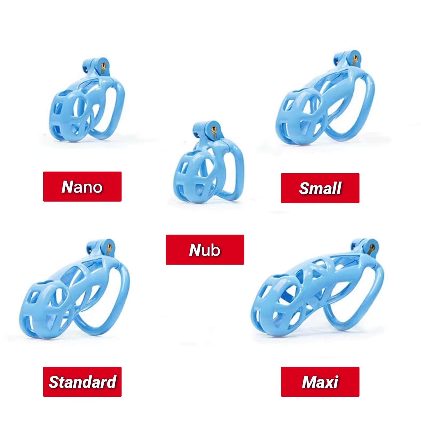 Small Blue Cobra Male Chastity Cage