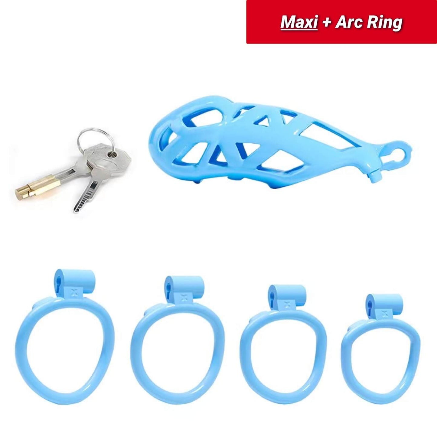 Maxi Blue Cobra Male Chastity Cage