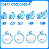 Blue Hole Cobra Keuschheitskäfig-Set – 4,5 bis 10,5 cm lang 