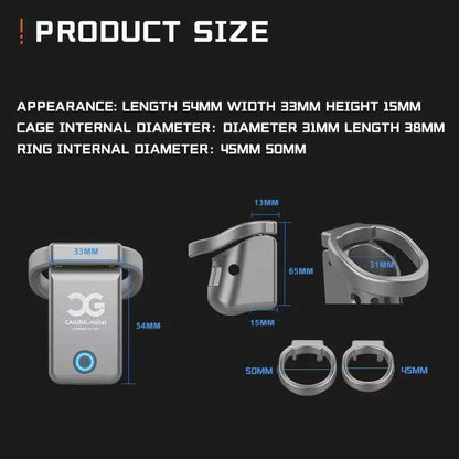 Qiui Cagink Metal All-metal Micro Bluetooth Chastity Cage 41