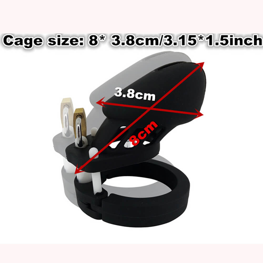 CB6000S Silicone Chastity Cage in Black