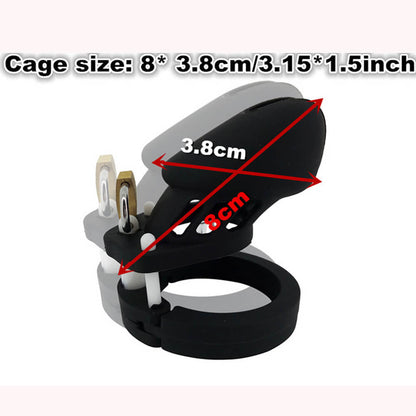 CB6000S Silicone Chastity Cage in Black