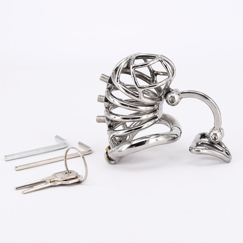 Cage de chasteté en métal de 2,76 pouces de long