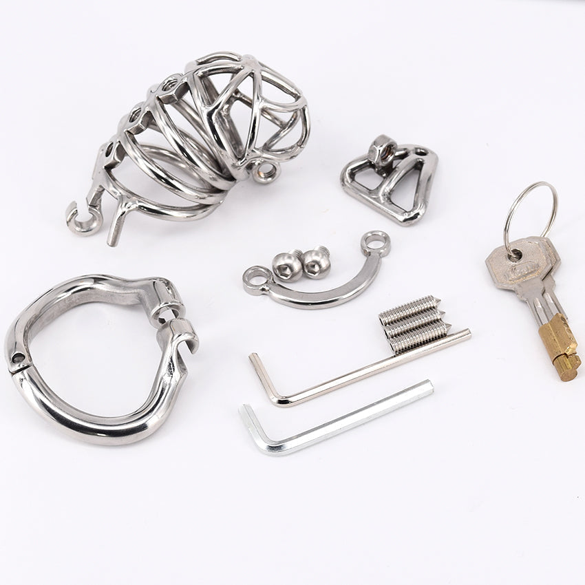 Cage de chasteté en métal de 2,76 pouces de long