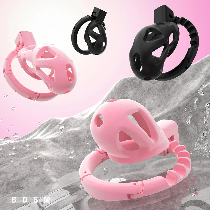Chastity Cage with 8 Adjustable Cock Ring
