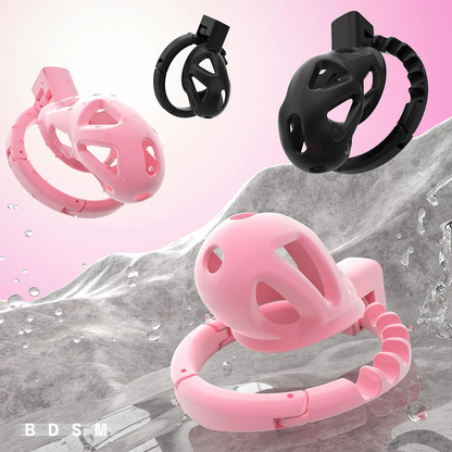 Chastity Cage with 8 Adjustable Cock Ring