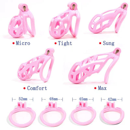 Cobra Male Chastity Cage With 4 Arc Rings Upgraded