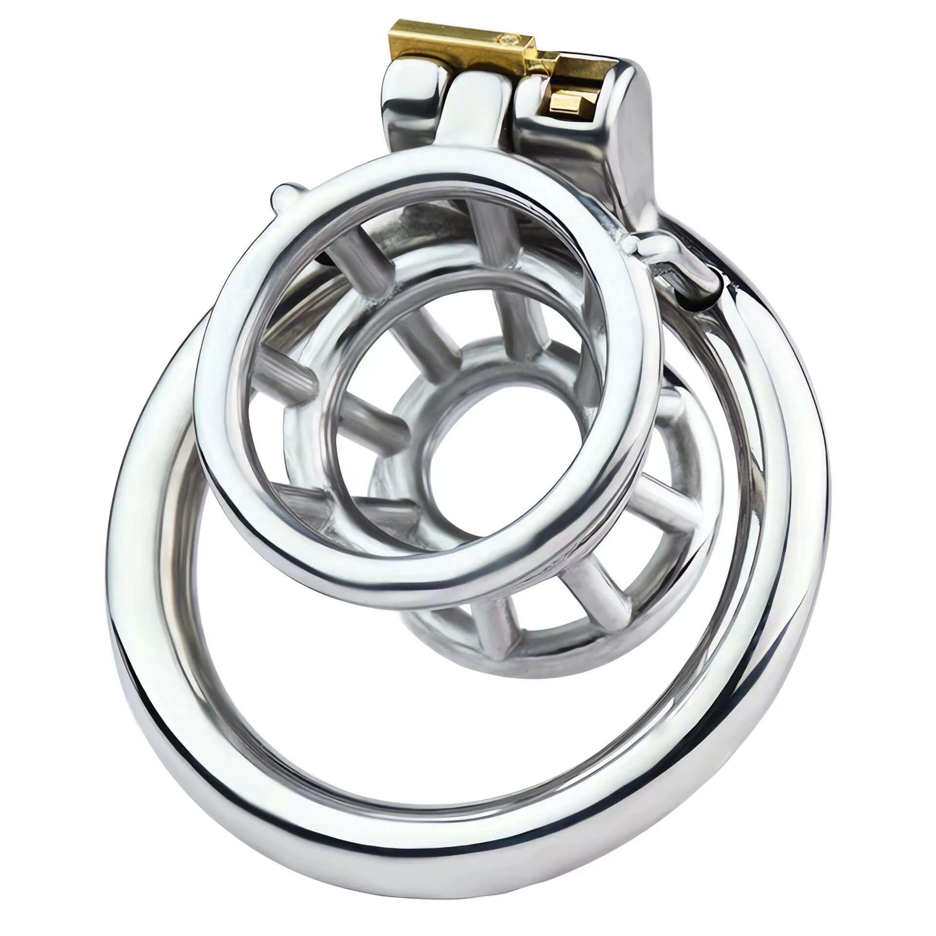Design Metal Flower Basket Negative Chastity Cage - additional view 4