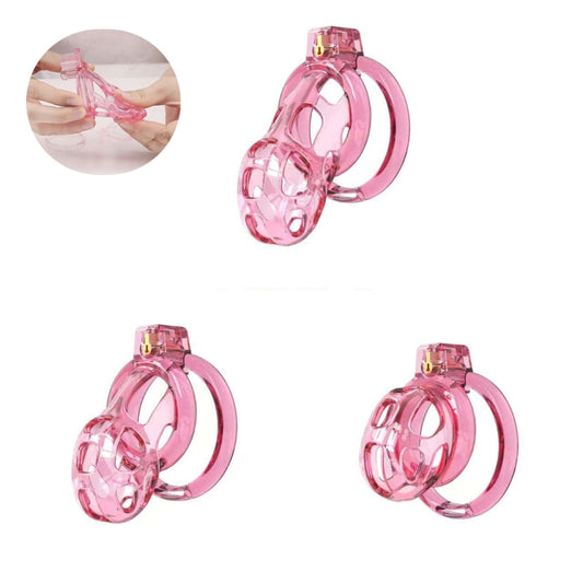Elastic Soft Pink Cobra Chastity Cage