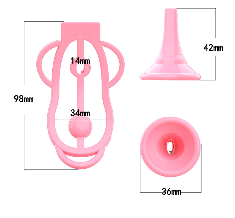 Fufu Clip Chastity Cage With Pee Guard