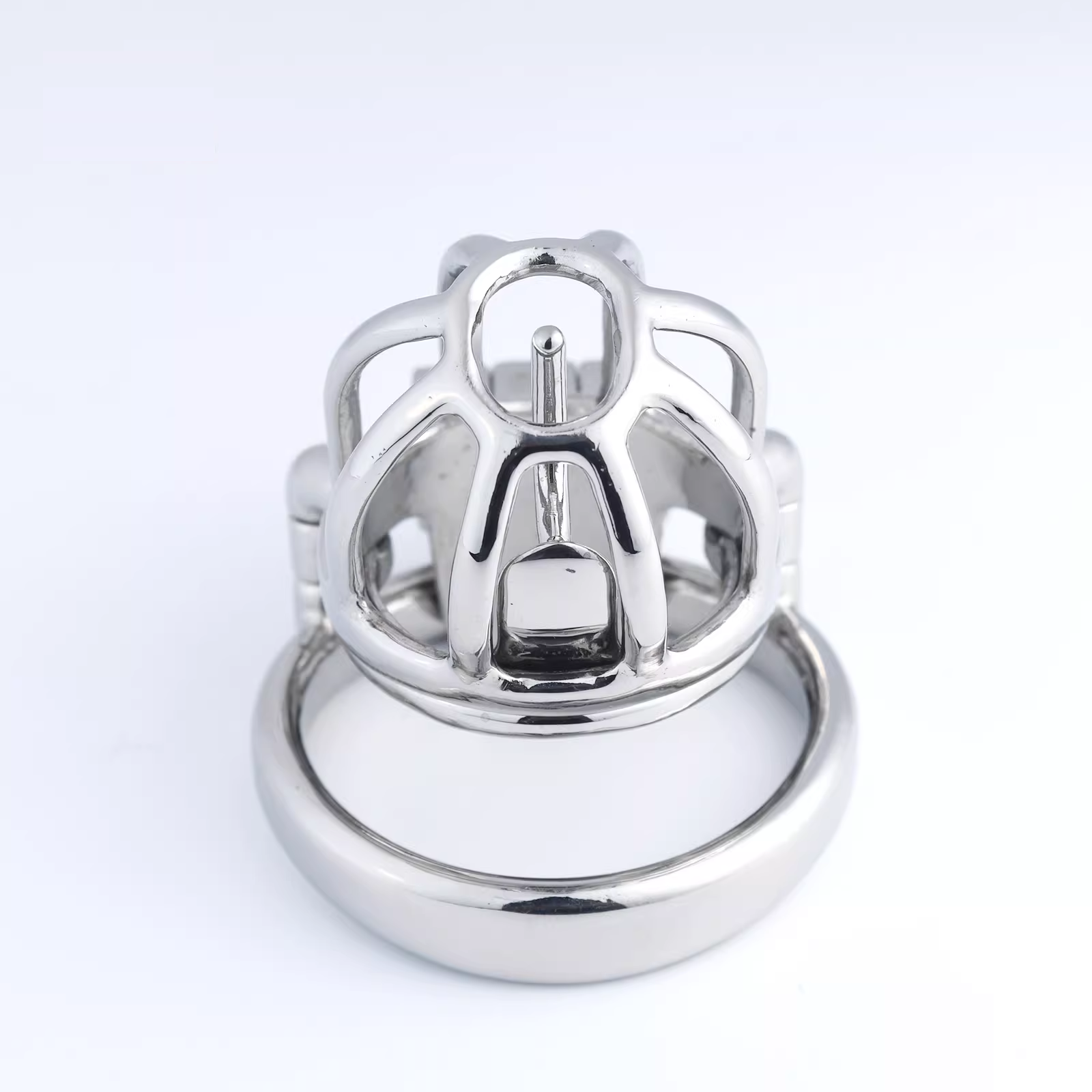 Steel Custom Chastity Cage With PA T14 - 8