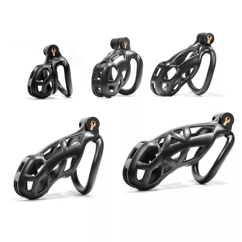 Cobra Male Chastity Cage With 4 Arc Rings Upgraded
