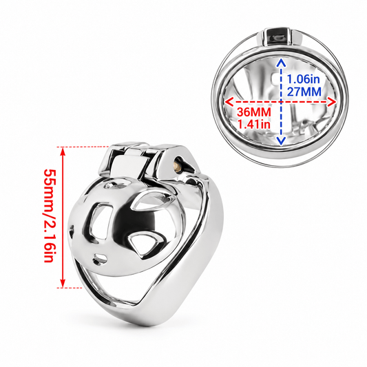 Cage de chasteté en acier inoxydable HT-v4 Nub