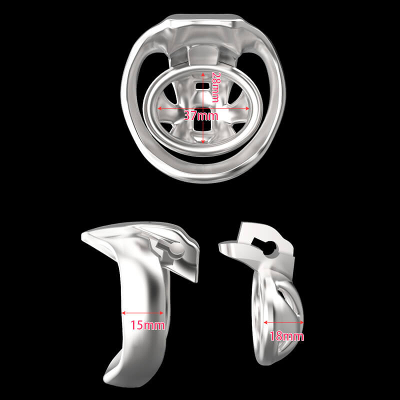 Cage de chasteté en acier inoxydable HT-v4 Nub