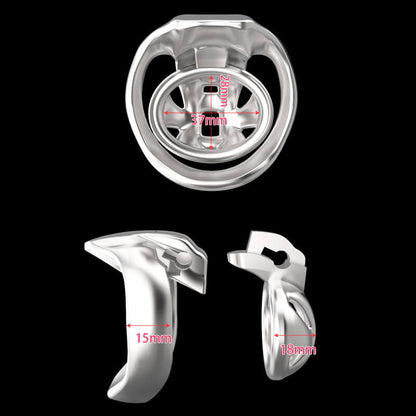 Cage de chasteté en acier inoxydable HT-v4 Nub