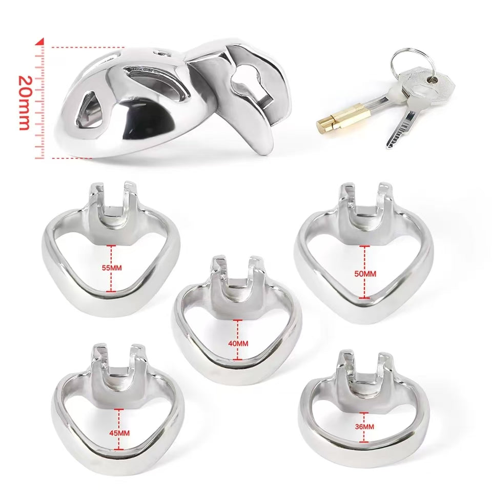 Cage de chasteté en acier inoxydable HT-v4 Nub