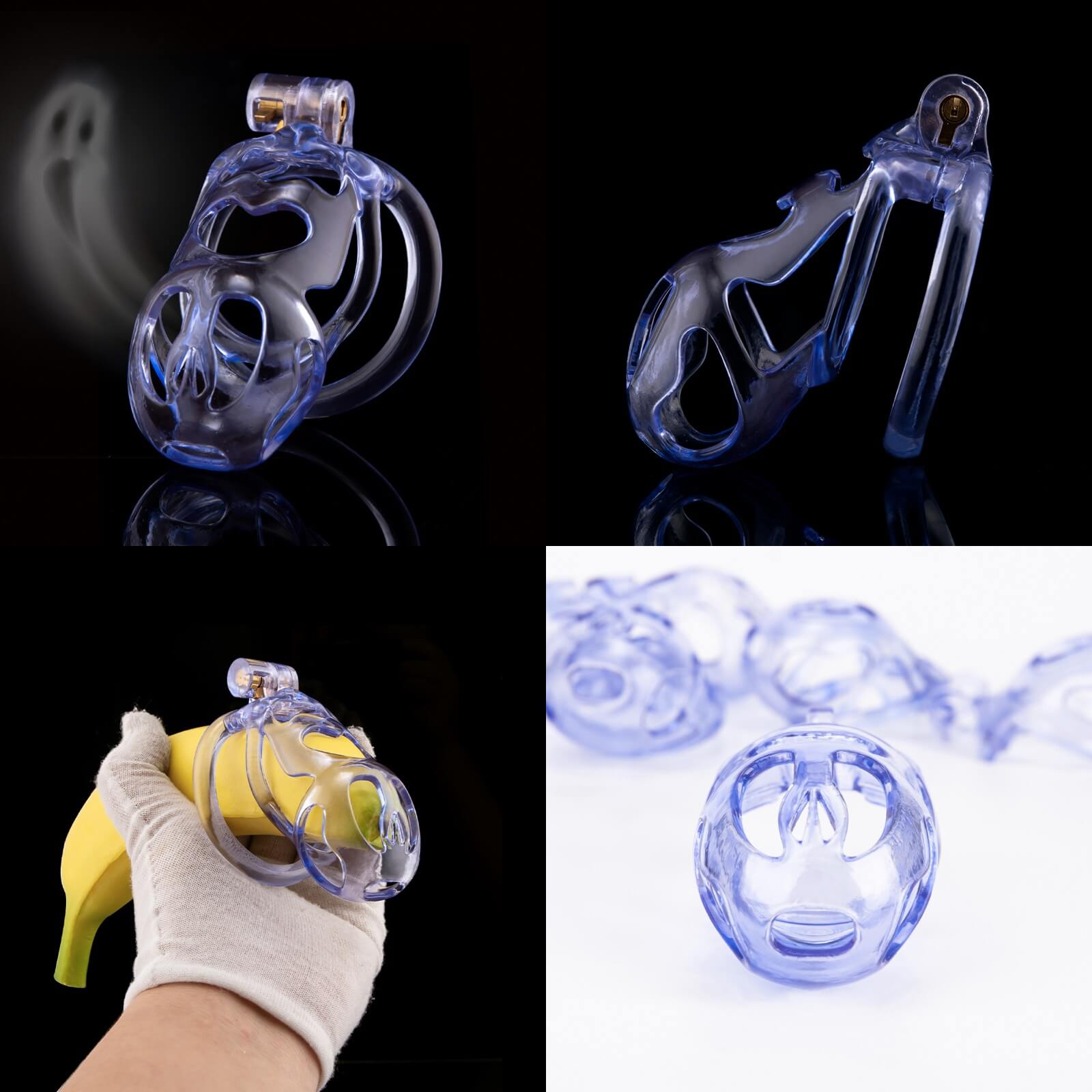 Ice Ghost Lightweight 3D Printed Chastity Cage - additional view 4