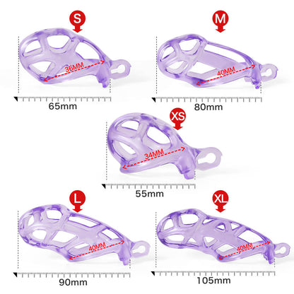 Desigh Ice Vision Purple Cobra Chastity Cage