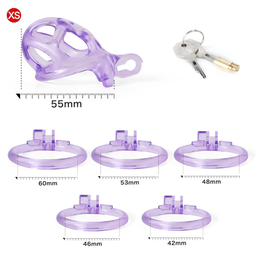 Desigh Ice Vision Purple Cobra Chastity Cage