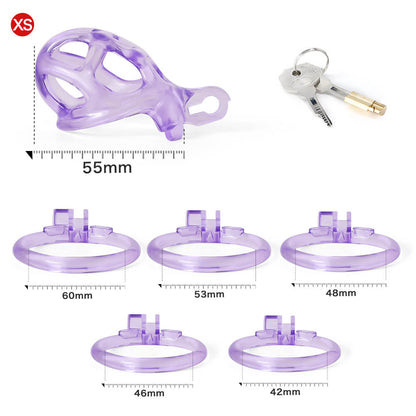 Desigh Ice Vision Purple Cobra Chastity Cage