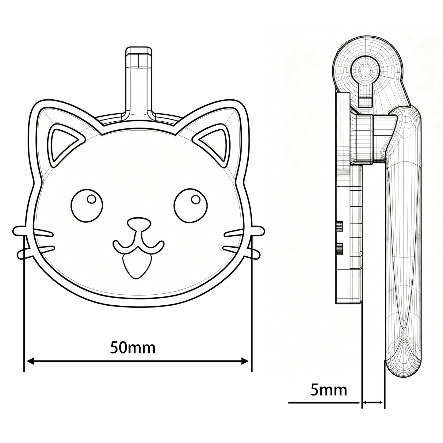 Kitten-Themed Flat Chastity Device