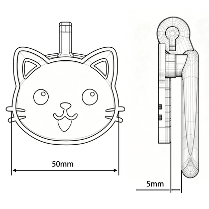 Kitten-Themed Flat Chastity Device