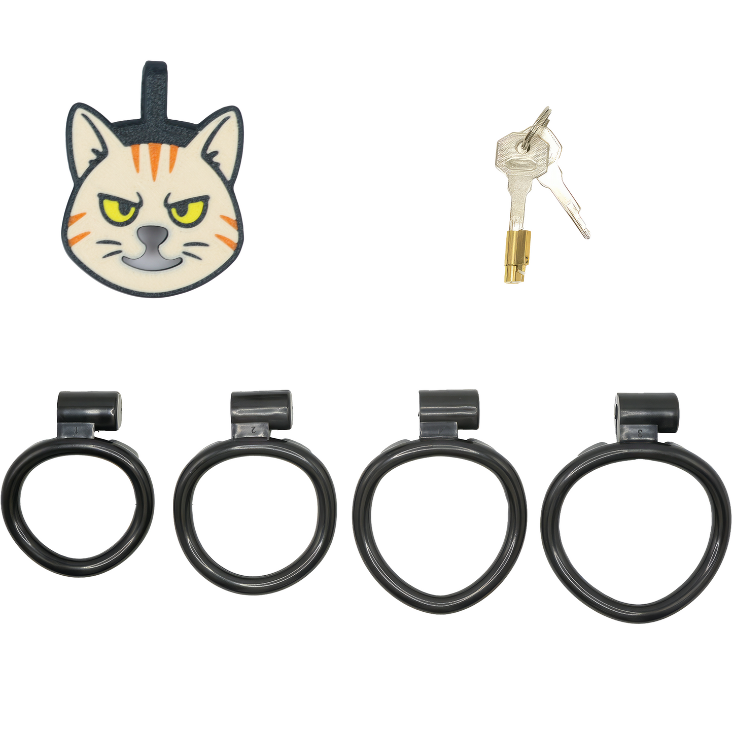 Kitten-Themed Flat Chastity Device