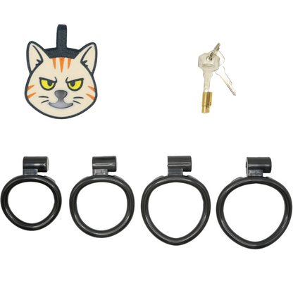 Kitten-Themed Flat Chastity Device