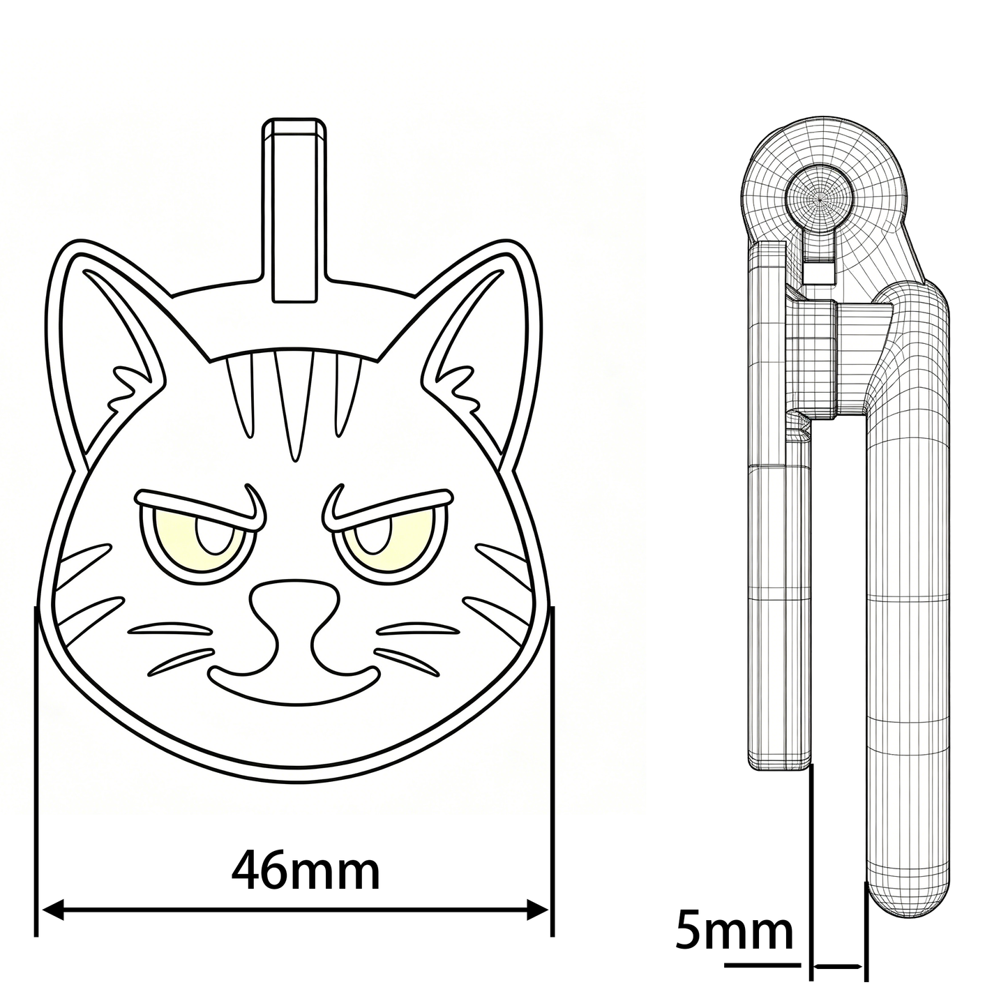 Kitten-Themed Flat Chastity Device