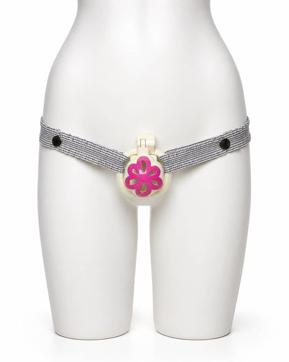 Grey houndstooth support strap, front view