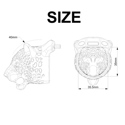 Leopard Head Male Chastity Device