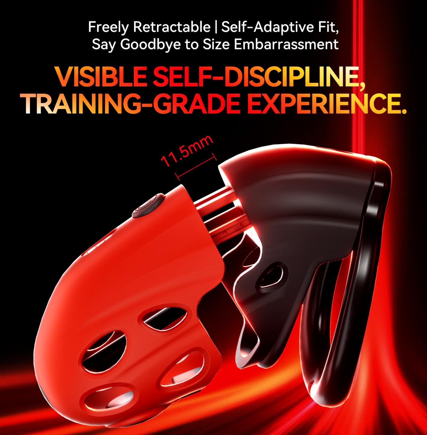 Retractable Electric Shock Vibrating Chastity Cage