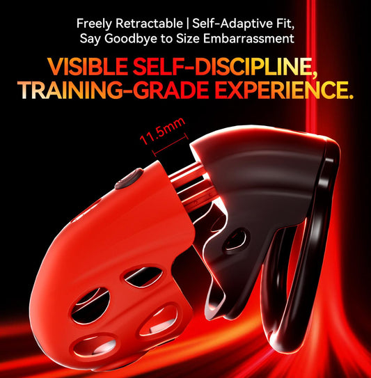 Retractable Electric Shock Vibrating Chastity Cage