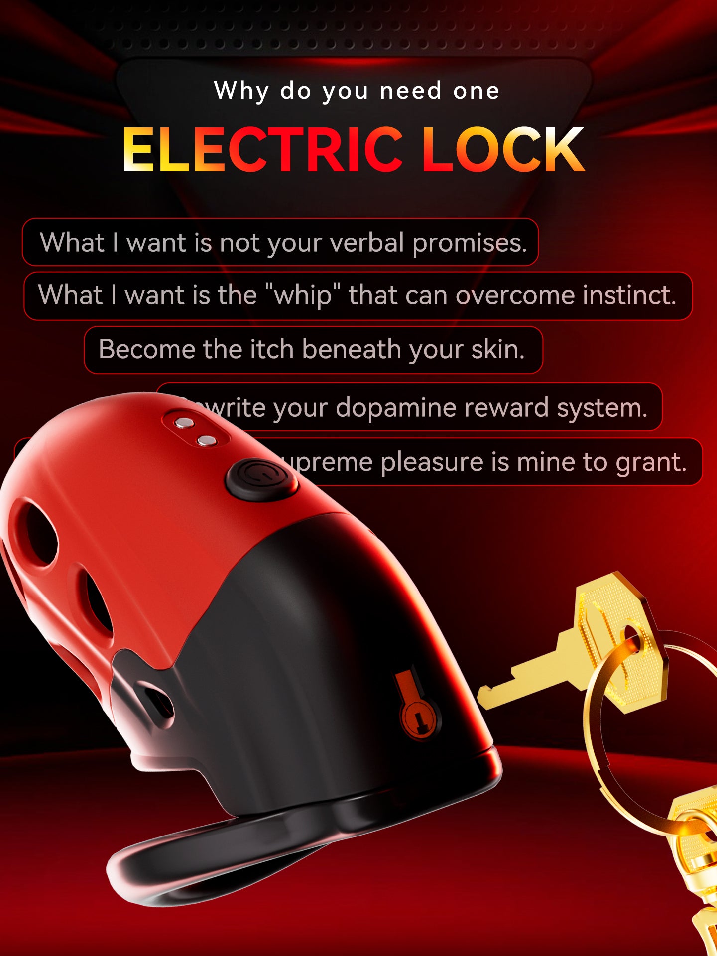 Retractable Electric Shock Vibrating Chastity Cage